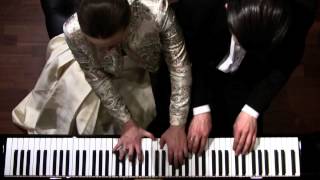 Maurice Ravel La Valse  Piano Four Hands  Shelest Piano Duo [upl. by Alemac]