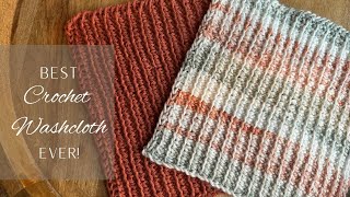 Tunisian Crochet Washcloth Pattern  Farmhouse Vibe [upl. by Ardith]