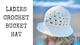 Quick amp Simple Crochet Bucket Hat Using The Granny Stitch [upl. by Kowatch]