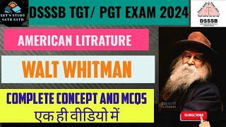 WALT WHITMAN BIOGRAPHY amp WORKS IN DETAIL WITH MCQSIMPORTANT FOR ALL ENGLISH LITERATURE EXAM [upl. by Nujra]