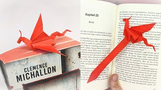 Paper DRAGON BOOKMARK 🐉 How to make a paper dragons [upl. by Ambrose580]