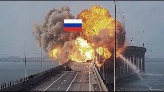 CRIMEAN BRIDGE DEMOLISHED FOREVER Combined attack by NATO and Ukraine ended the bridges existence [upl. by Ztirf130]