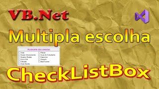 Caixa de múltiplas escolhas CheckedListBox com VBNet Tutorial [upl. by Adnilre]