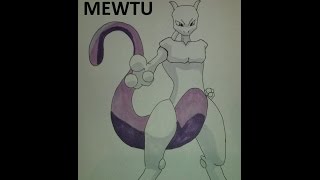 HOW TO DRAW MEWTU 150 POKÉMON [upl. by Leopoldeen648]