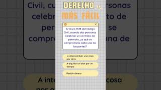 Contrato Permuta short 5 Derecho derecho quiz examenes onlinequiz test onlinetest quiztest [upl. by Linette]