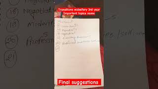 Transitions Final suggestions midwifery final [upl. by Bo]