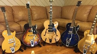 Bigsby B3 B5 B50 B6 B7 B700 amp Vibratmate Show and Tell [upl. by Lilahk]