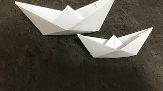 Bateau en papier qui flotte Origami facile paper boat barco de papel [upl. by Sew]