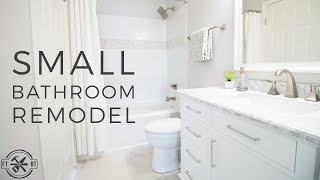 DIY Small Bathroom Remodel  Bath Renovation Project [upl. by Tracy]