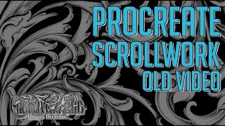 Procreate Scrollwork Old Video  about 2020 [upl. by Ahsikcin31]