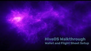 HiveOS Walkthrough  Wallet and Flight Sheet Setup [upl. by Carmelle]