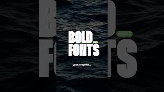 Bold fonts for your next project Part 3 freefonts fonts fontstyles [upl. by Zolly869]