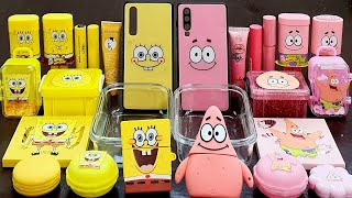 Spongebob vs Patrickstar Slime Mixing Random Into Slime Satisfying Slime Video ASMR [upl. by Haridan444]