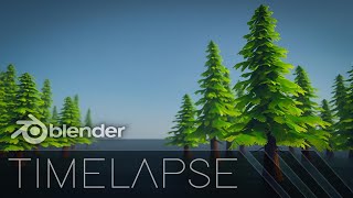 Blender Timelapse  Stylized Tree [upl. by Annamaria]