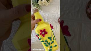 Easy bottle art  bottle art ideas 💡🍾cravingcraft diy easy craft craftforbeginners [upl. by Girovard558]