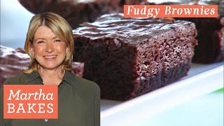 Martha Stewart’s Fudgy Brownies  Martha Bakes Recipes  Martha Stewart [upl. by Sasnett]