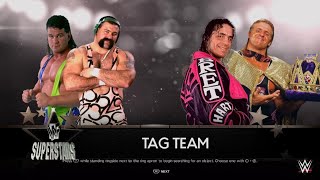 WWE 2K24  the Steiner Brothers vs Bret amp Owen Hart  WWF Home Video Tag Team Match  PS5 [upl. by Attiuqaj]