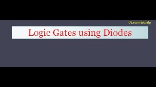 Logic Family  Logic gates using diodes [upl. by Annael]