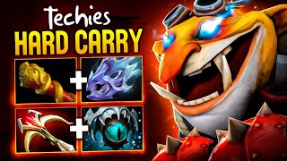 Hard Carry Techies 25 Kills 700 Attack Damage  Dota 2 Gameplay [upl. by Burris147]