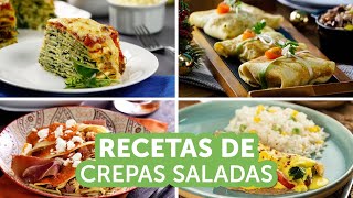 Recetas de crepas saladas  Kiwilimón [upl. by Ecirtnahs]