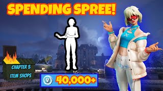 Spending 40000 VBucks Somehow Again in FORTNITE Spending Spree 17 [upl. by Llerdnam637]