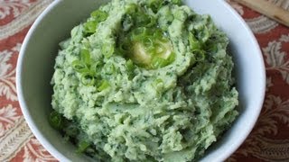 Colcannon  St Patricks Day Potato Recipe  Mashed Potatoes with Kale Leeks and Spring Onions [upl. by Nobe]