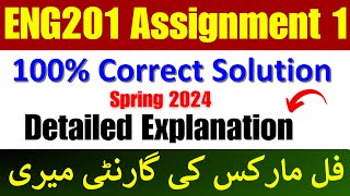 ENG201 Assignments 1 Solution 2024 Eng201 Assignment 1 Solution 2023  Eng201 Assignment 1 2024 [upl. by Gluck690]