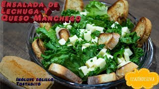 Ensalada de Lechuga y Queso Manchego  ElSazóndeSilvia [upl. by Drauode]