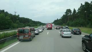 Einsatzfahrt Verkehrsunfall mit Personen auf der BAB10 [upl. by Januisz641]