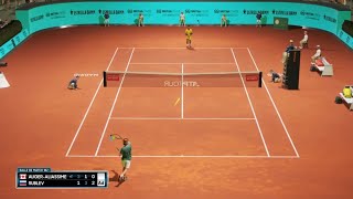 Rublev V AugerAliassime Madrid 2024  Ao Tennis 2 grand slam difficulty [upl. by Segalman839]