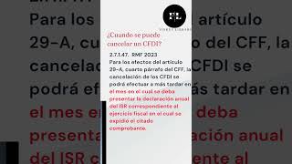 Tipos de Cancelación CFDI SAT [upl. by Stirling554]