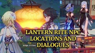 Genshin Impact Lantern Rite 2024  NPC location and dialogues CN [upl. by Pauli388]