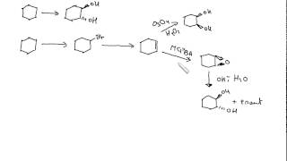 Problema Alquenos Transformar ciclohexano en trans12ciclohexanodiol [upl. by Jews167]