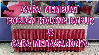 TUTORIAL cara menjahit tirai kolong dapur  CARA pasang gorden kolong dapurmudah gorden dapur [upl. by Pergrim]