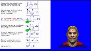 Stammfunktion  Integrand hat eine Wurzel im Nenner Demo des interaktiven Lernsystems [upl. by Griggs228]