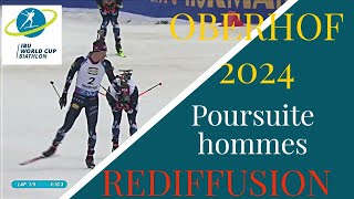 BIATHLON 20232024 POURSUITE HOMMES OBERHOF 2024 [upl. by Iht]