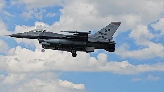 4x F16 US Air Force at Nato Air Base Geilenkirchen [upl. by Ludba]