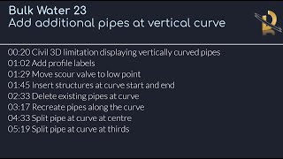 Bulk Water 23  Add additional pipes at vertical curve [upl. by Brina315]