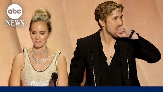 Oscars 2024 Ryan Gosling and Emily Blunt exchange playful barbs at the Academy Awards [upl. by Abocaj66]