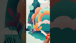 How To Create A Vector Style Illustration In Procreate On The iPad drawing procreate [upl. by Ativet]