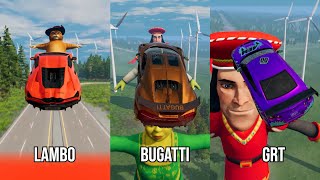 Cars VS Shrek Characters 7 😱 BeamNGDrive  The Real Granny [upl. by Hsirahc]