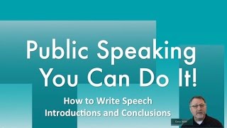 How to Write Speech Introductions and Conclusions [upl. by Anilave]