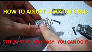 HOW TO ADJSUT WATCH BAND Step by step Casio watch [upl. by Dnalro]