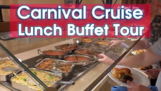 Carnival Cruise Lunch Buffet Food 2024 at Lido Marketplace  Menus amp Review [upl. by Gavette]