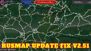 RUSMAP UPDATE FIX V251 FOR ETS2 150 [upl. by Penni334]