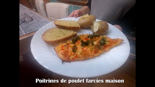 Recette de Poitrines de poulet farcies maison facile et rapide [upl. by Anreval420]