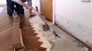 Parquet floor install 8 days in 9 minutes [upl. by Fawcette]