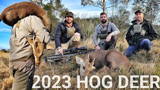 Stus First HOG DEER  2023 Season  308 Winchester  Bonus Trail Cam Footage [upl. by Deenya479]