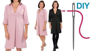 DIY Kleid nähen  Zierstoff Schnittmuster quotRaniaquot für Damen [upl. by Aliahs]