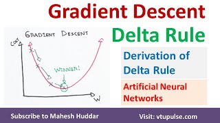 1 Gradient Descent  Delta Rule  Delta Rule Derivation Nonlinearly Separable Data by Mahesh Huddar [upl. by Maryl788]